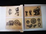 a book with a bunch of drawings on it