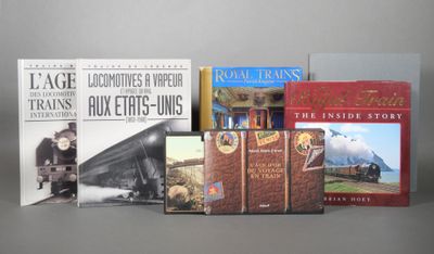 TRAINS Réunion de 6 ouvrages comprenant : - DESCOMBES Marc, …