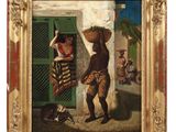 une image représentant un tableau où l'on voit un homme portant un panier sur la tête