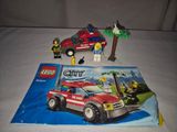 a lego city book with a fire truck and a firetruck
