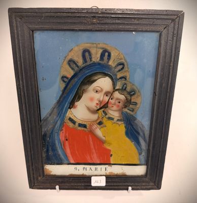 an image of a painting of a woman holding a child in her arms
