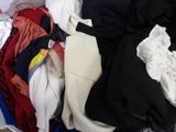 a pile of clothes that is sitting on the floor