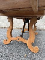Table rectangulaire en chêne et fer forgé - 2 allonges P 37 … (photo 3)