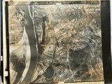 an old black and white photo of an aerial view of a city