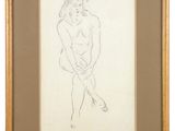 un dessin représentant une femme nue sur fond blanc