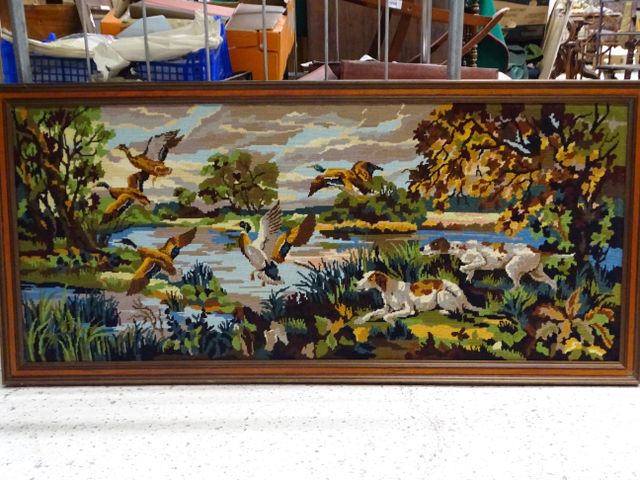 Canevas « chasse aux canard » 46x 108