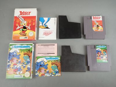 Les cartouches de Game Boy sont posées les unes à côté des autres sur la table.