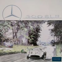 Reproduction en couleurs figurant une Mercedes-Benz 300 SLR … (photo 4)