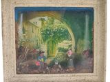 a picture of a painting on the wall of a house