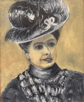 Philippe AVENEL Femme au chapeau