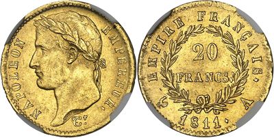 a gold coin with an image of a woman ' s head on it