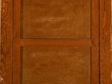 a picture of an old wooden cabinet with two drawers