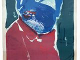 an image of a painting of a man with a beard and a red shirt