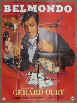 an old movie poster of a man in a tuxedo holding a gun