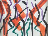 une image représentant un tableau où l'on voit un groupe de personnes sur un fond blanc