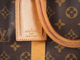 louis vuitton brown monogram canvas and leather handbag