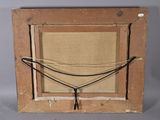 an old picture frame with a rope hanging from it ' s side