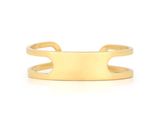 a close up of a gold ring on a white background