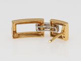 two tone gold and diamond cufflinks, by cartier