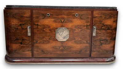 an image of a wooden cabinet with carvings on it