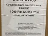 the back of a cardboard box with a white label on it
