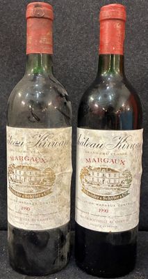 2 bouteilles de Margaux, Château Kirwan, 1990 - Photo 1