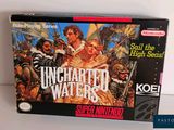 a box of the game unchartedd waters on the table