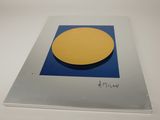 an image of a picture of a yellow circle on top of a blue square