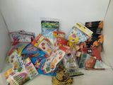a box full of toys that are sitting on a table