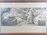 une vieille photo représentant un tableau où l'on voit un homme et une femme dans une grotte