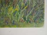 a picture of a painting of a field of flowers