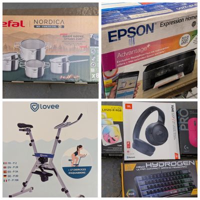 Plusieurs types d'appareils électroniques sont exposés dans un magasin