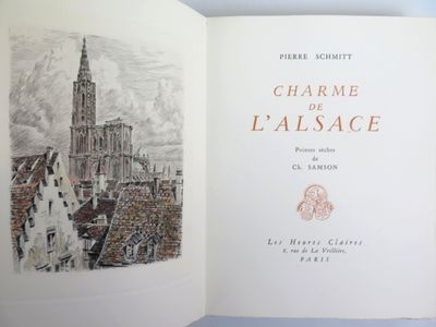 a book with a picture of a church in the background