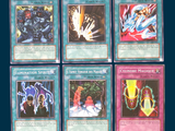 several cards of different types of pokemon are displayed on a blue background