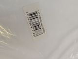 a close up of a plastic bag with a barcode on it