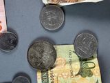 many different types of money on the table