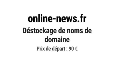 Nom de domaine online-news.fr. Catégorie: Média et communica…
