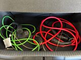 wires in the trunk of a car that is filled with wires