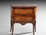 commode ancienne en bois avec dessus en marbre