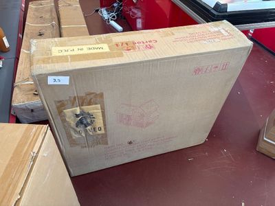 a box that is sitting on a table in a store