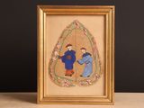 an image of a picture of two people holding hands in front of a frame