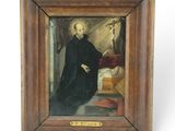 une image représentant un tableau d'un homme vêtu d'une robe noire