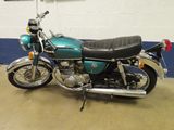 a motorcycle that is parked in a garage