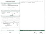a close up of a document with a barcode on it