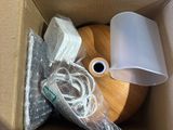 a cardboard box with some items inside of it