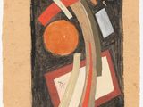 an image of a painting with various items on a piece of paper