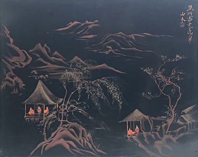 a picture of a painting on the wall of a house