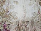 a wallpaper with a pattern of flowers and plants