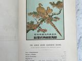 un livre ouvert sur lequel figure l'image de deux oiseaux perchés sur une branche d'arbre