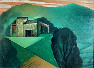 Georges-Henri PESCADERE (1915 - 2003), "Maison, verdure", ao…